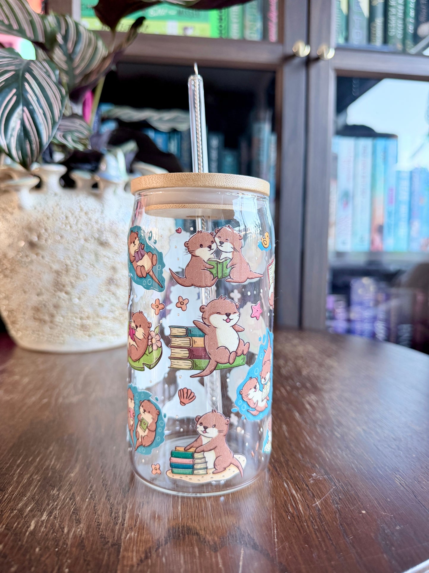 Playful Otters Gobelet en verre