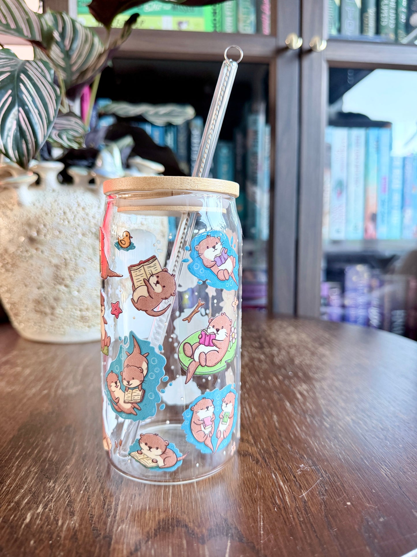 Playful Otters Gobelet en verre
