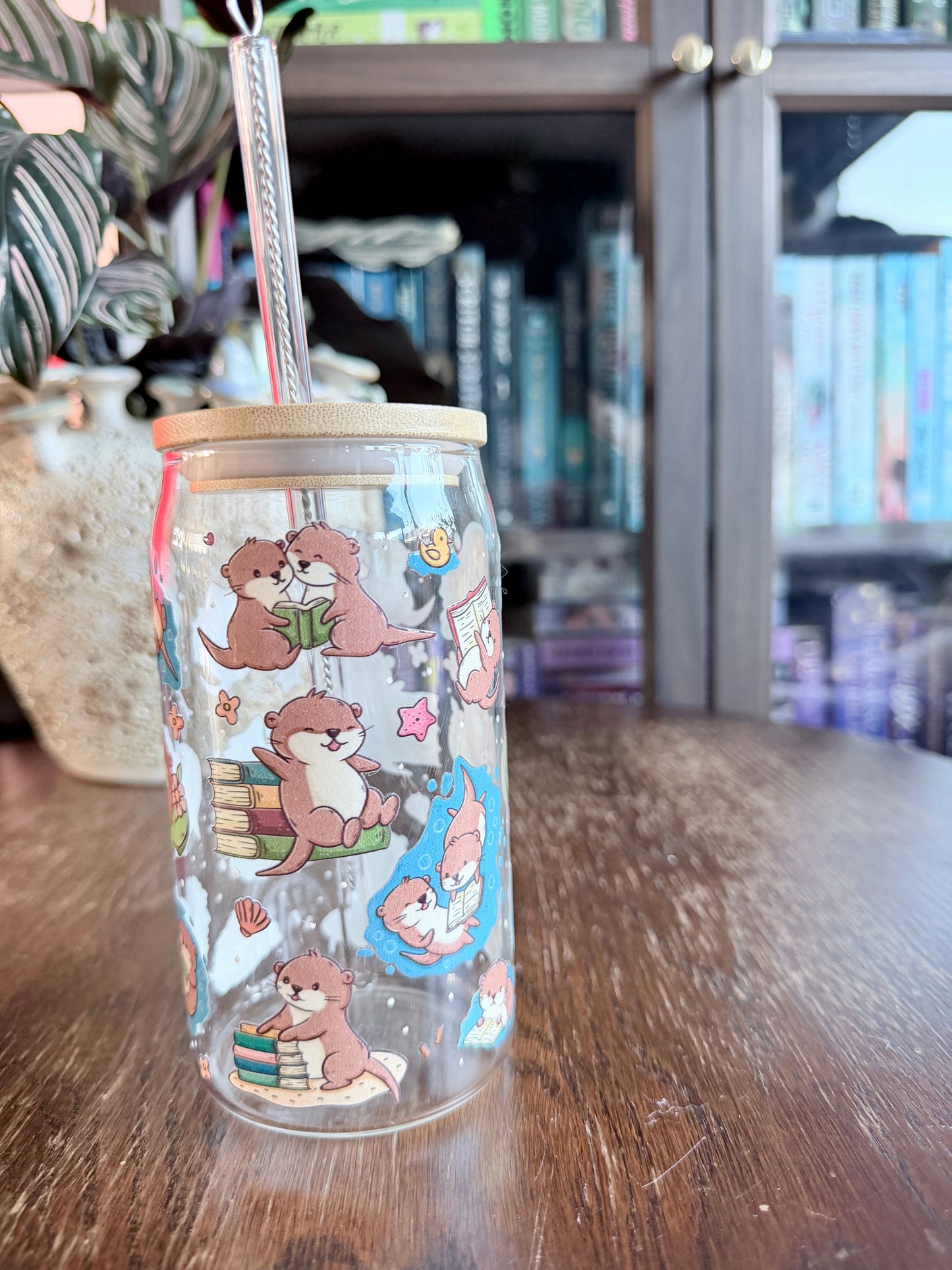 Playful Otters Gobelet en verre