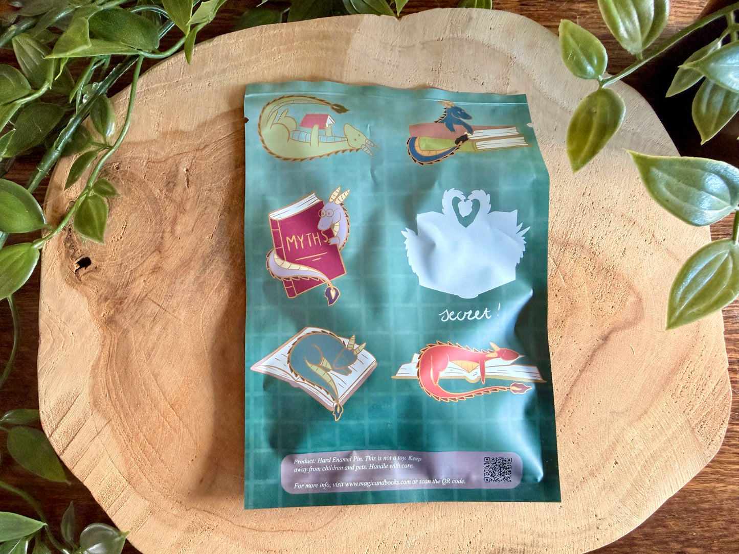 Book Dragons Enamel Pin Blind Bag