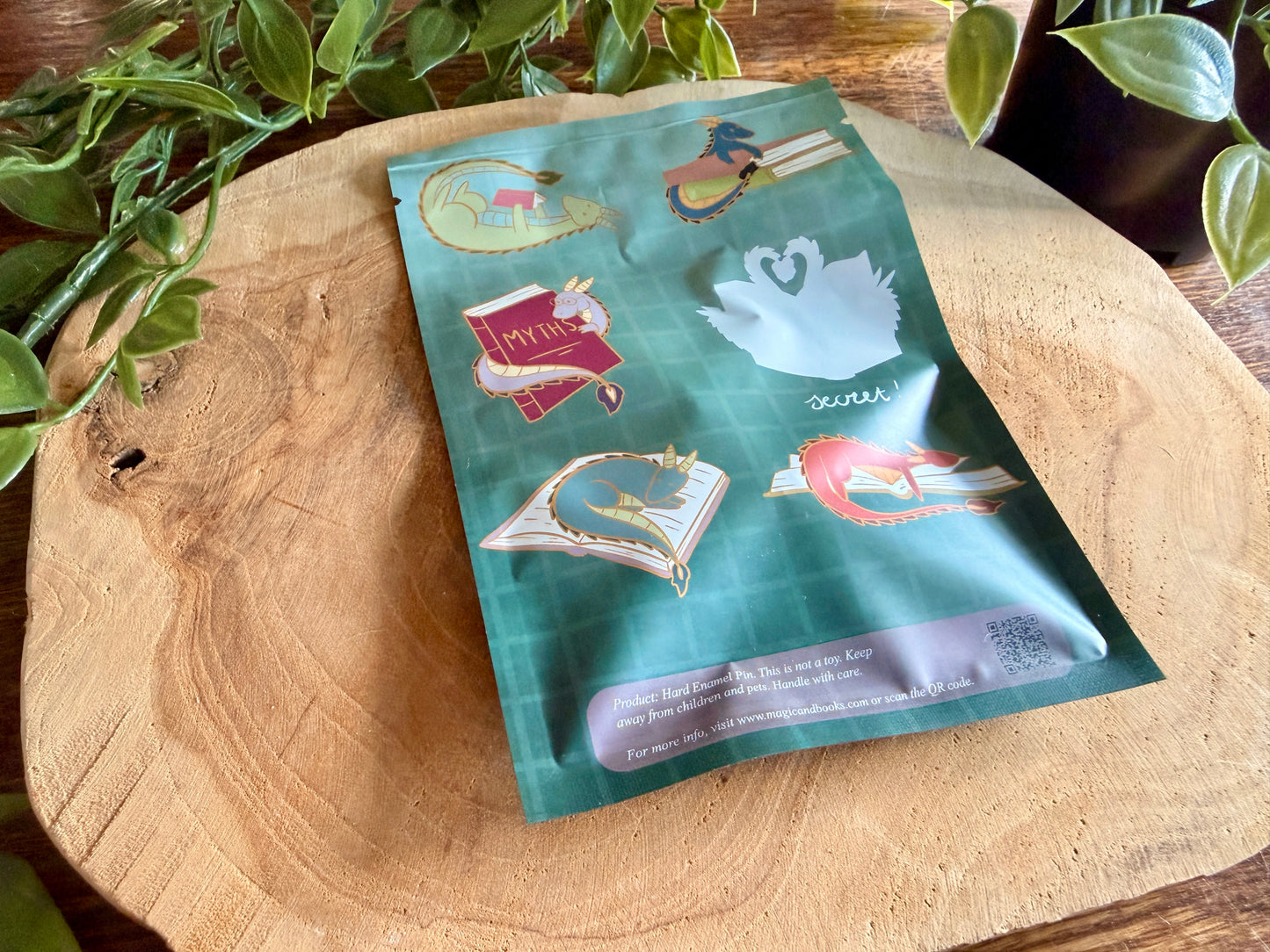 Book Dragons Enamel Pin Blind Bag
