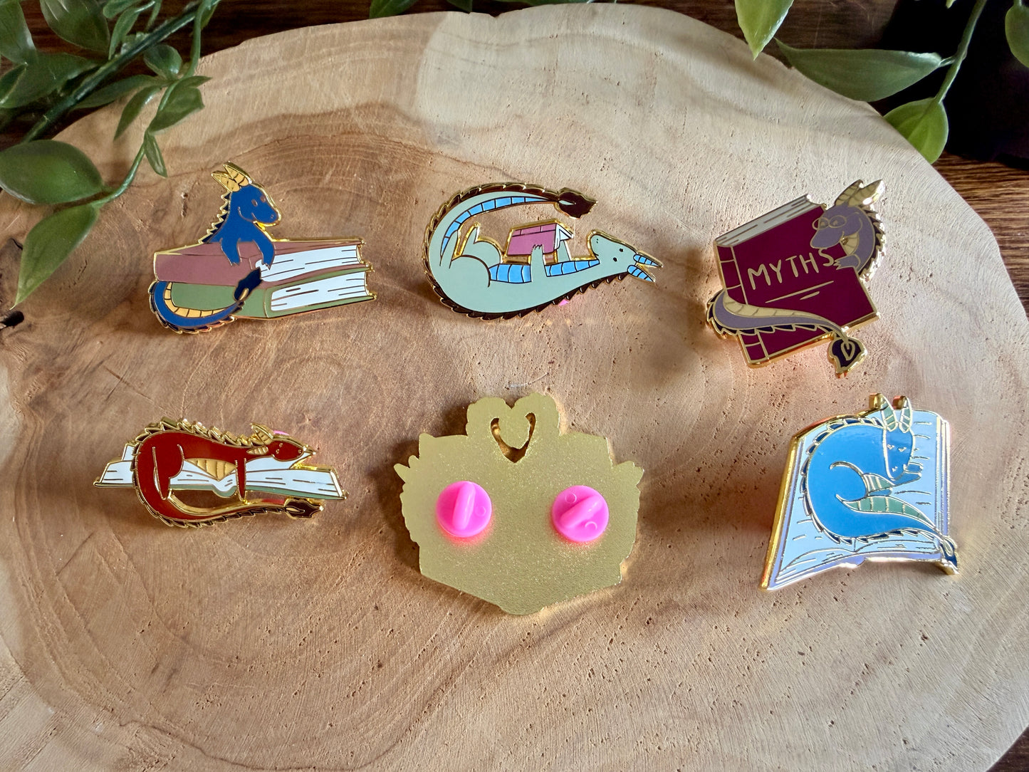 Book Dragons Enamel Pin Blind Bag