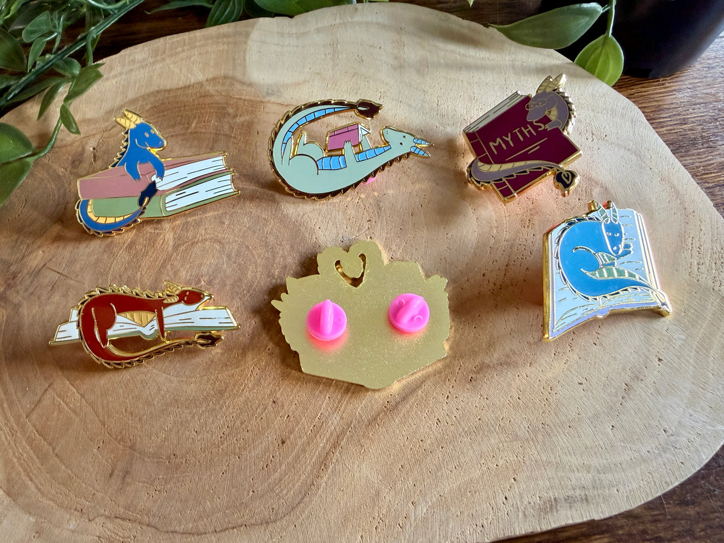 Book Dragons Enamel Pin Blind Bag