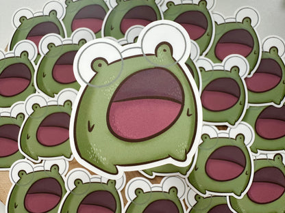 Autocollant Screaming into the Void Froggie Die Cut