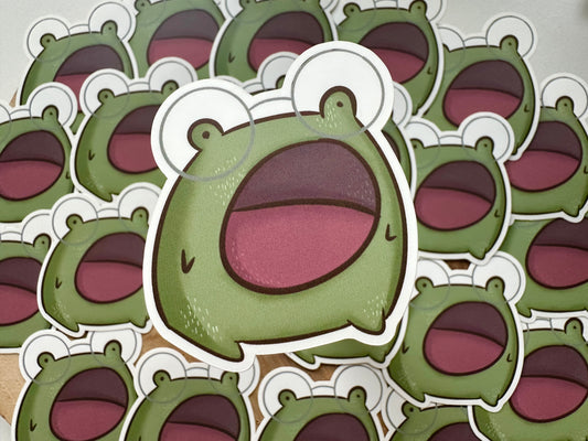 Screaming into the Void Froggie Sticker