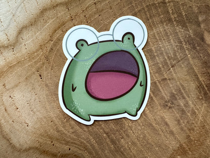 Screaming into the Void Froggie Die Cut Sticker