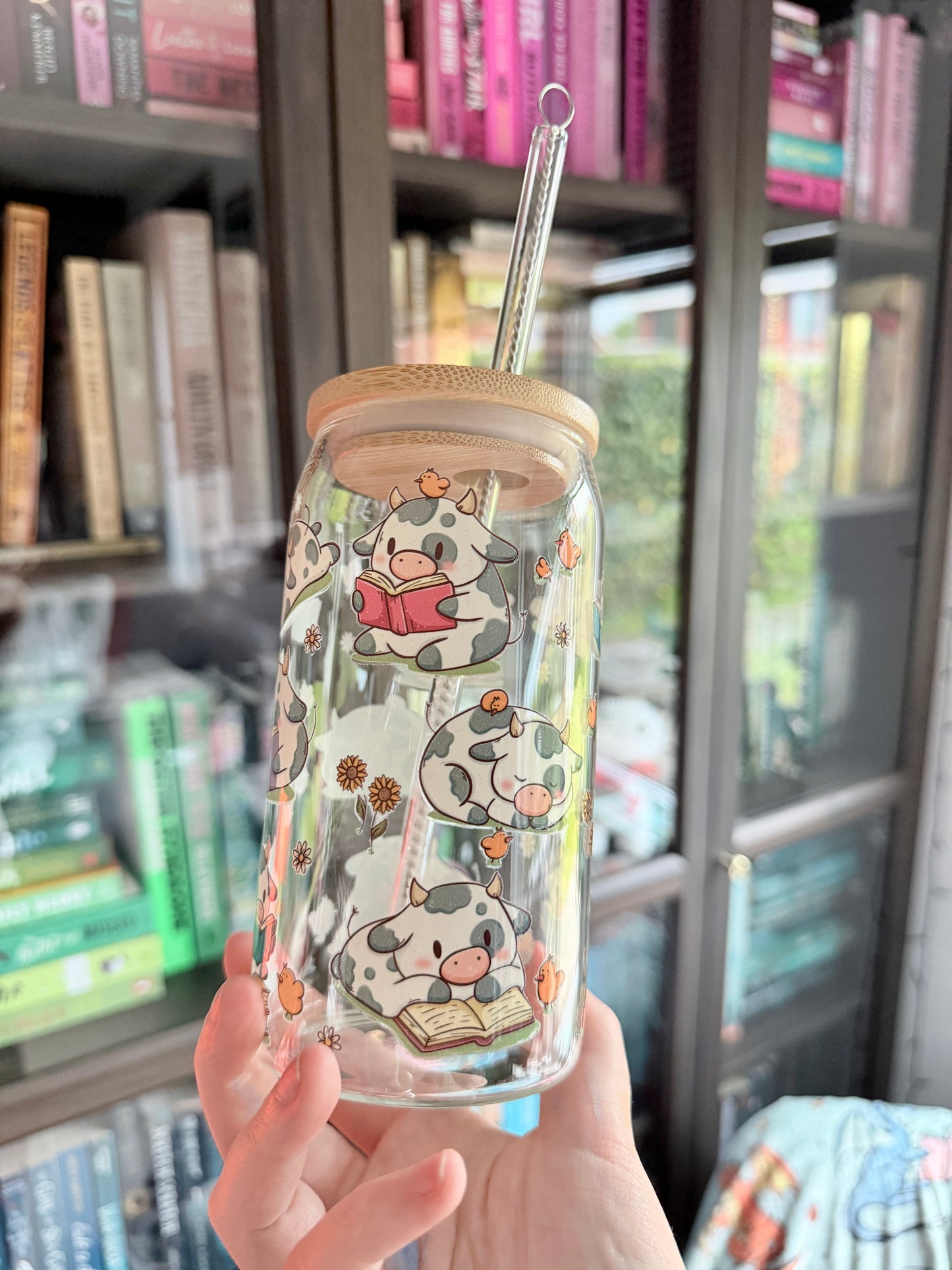 Cows and Baby Chickens Gobelet en verre