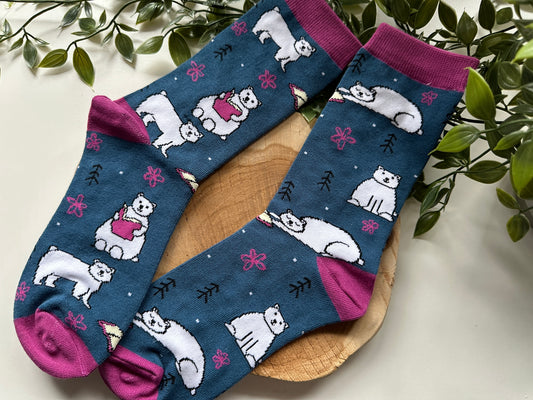 Reading Polar Bears Socks