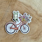 Frog on Bicycle Stanzaufkleber
