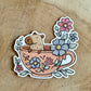Tea Cup Capybara Stanzaufkleber