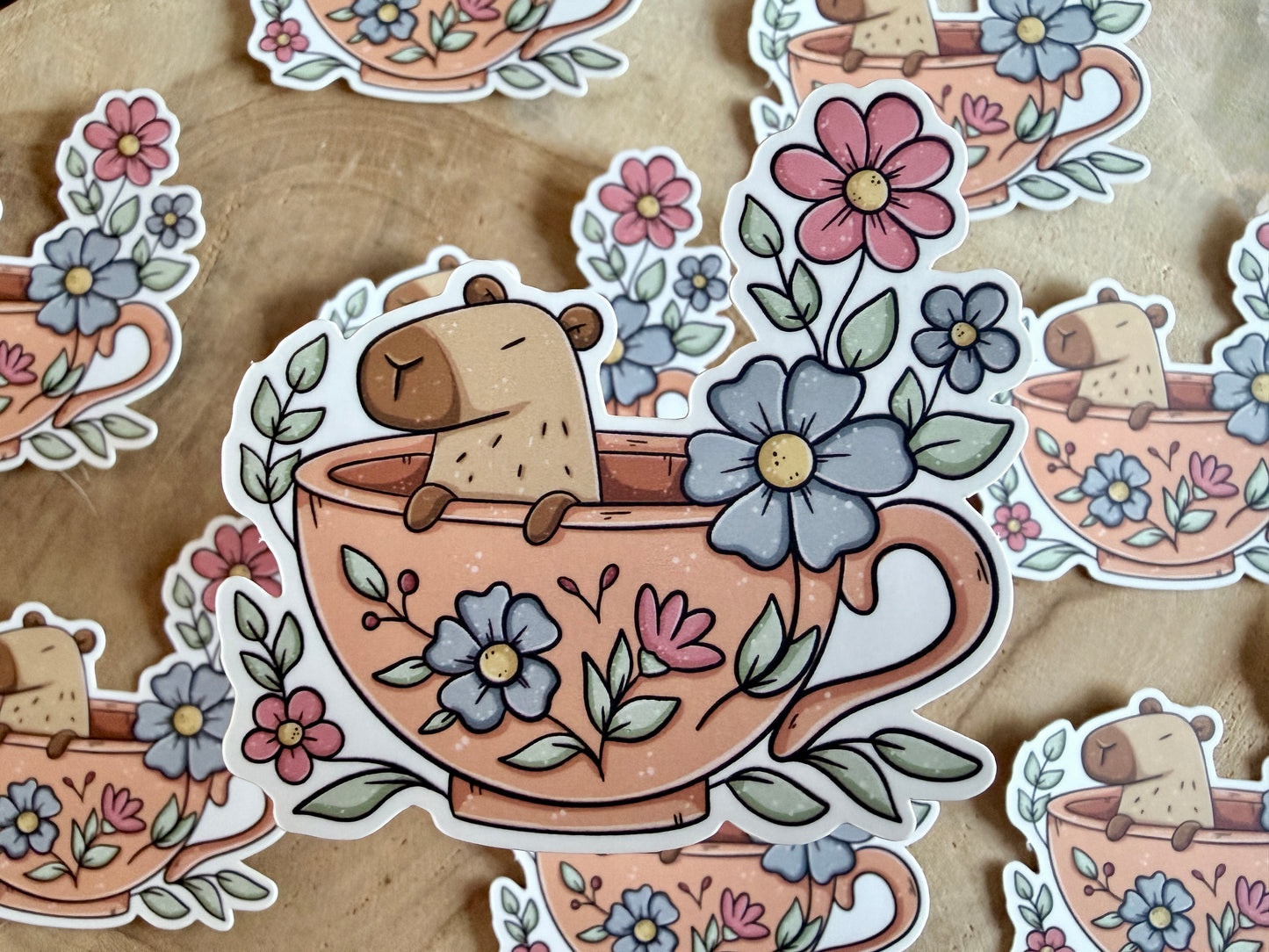 Tea Cup Capybara Stanzaufkleber