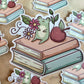 Frog and Flowers on Books Stanzaufkleber