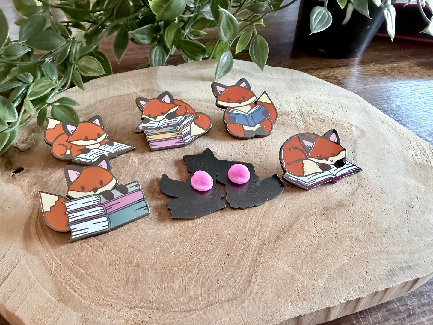 Book Foxes Enamel Pin Blind Bag