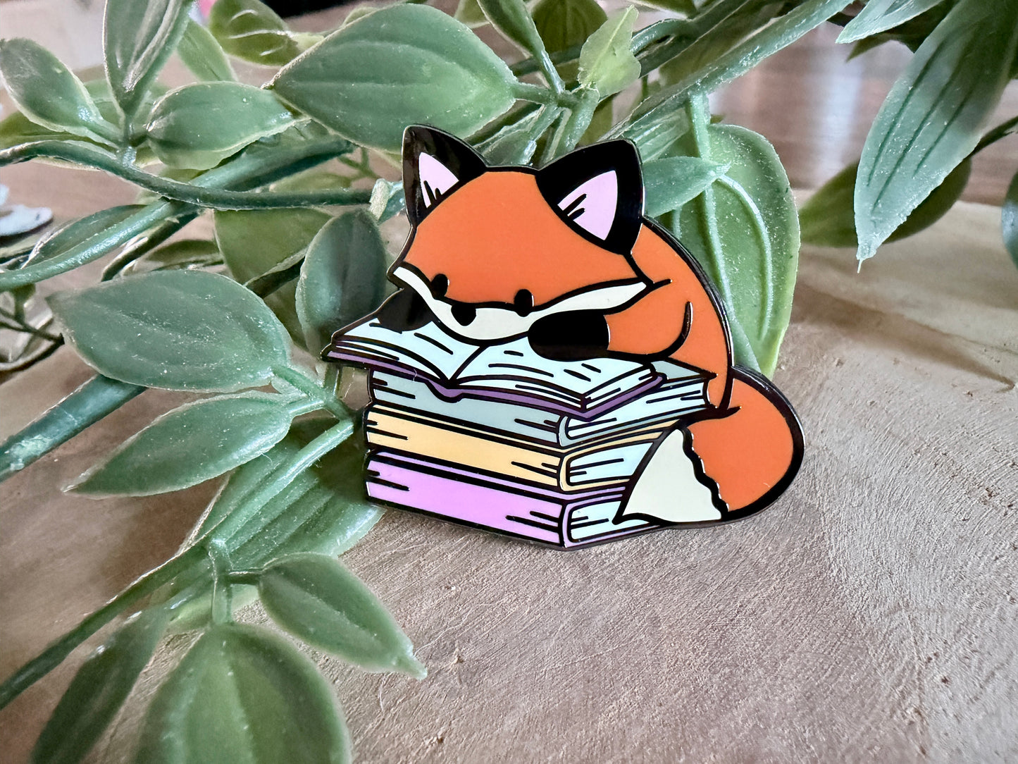 Book Foxes Enamel Pin Blind Bag