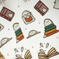 Ghosts & Books Sticker Sheet
