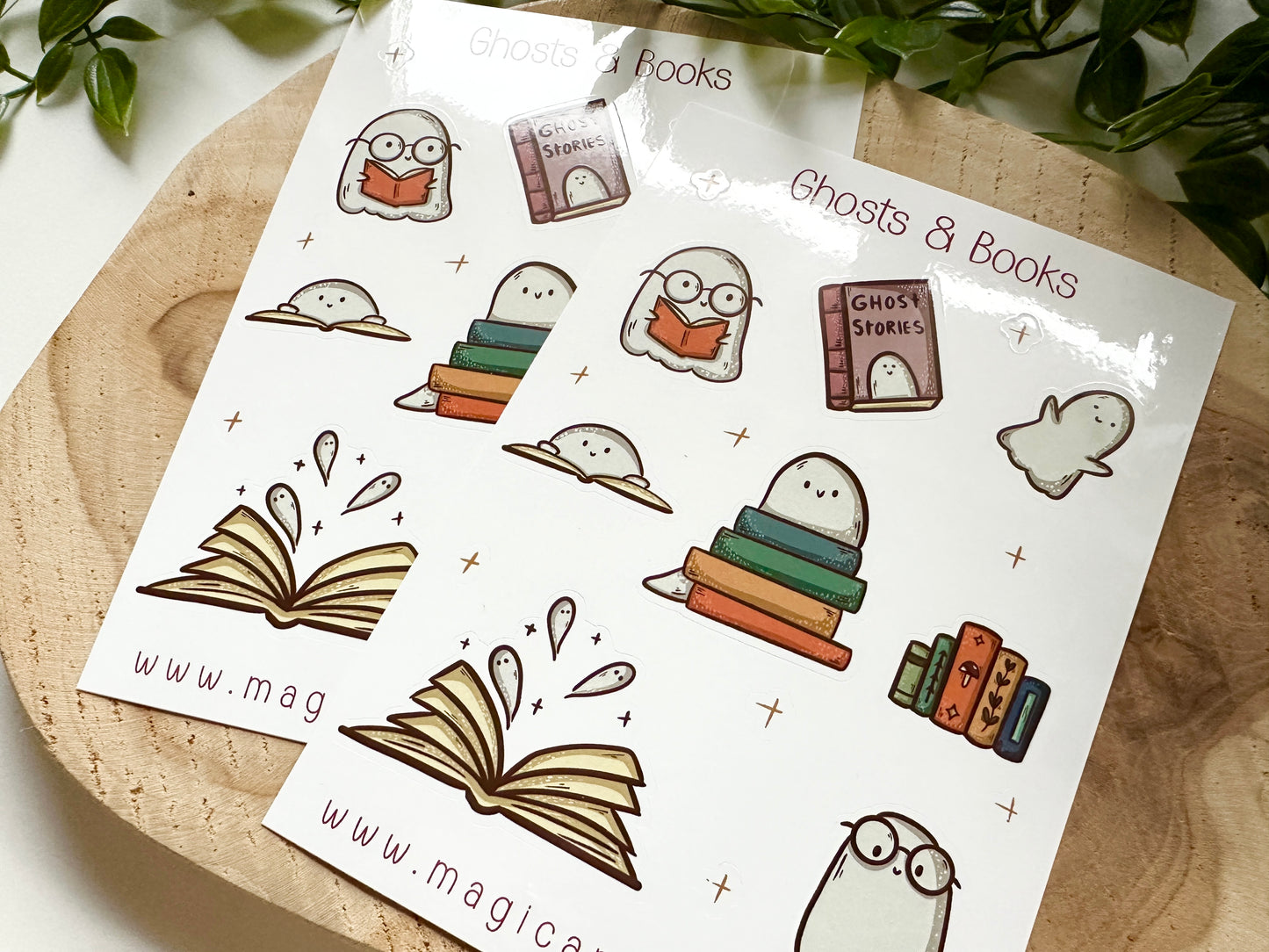 Ghosts & Books Sticker Sheet