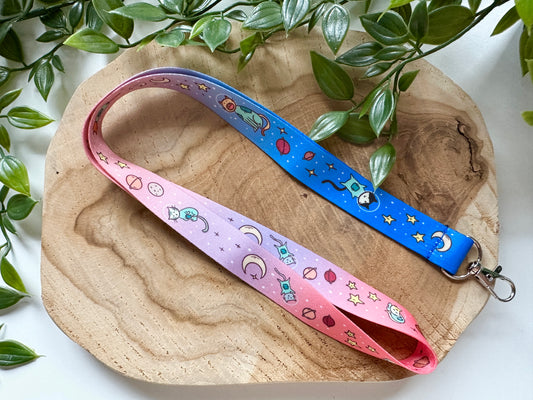 Cats in Space Lanyard
