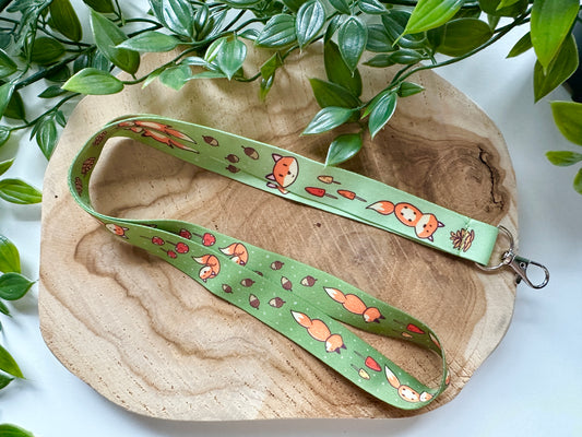 Foxes in the Woods Lanyard