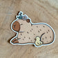 Capybara and Tiny Duck Die Cut Sticker