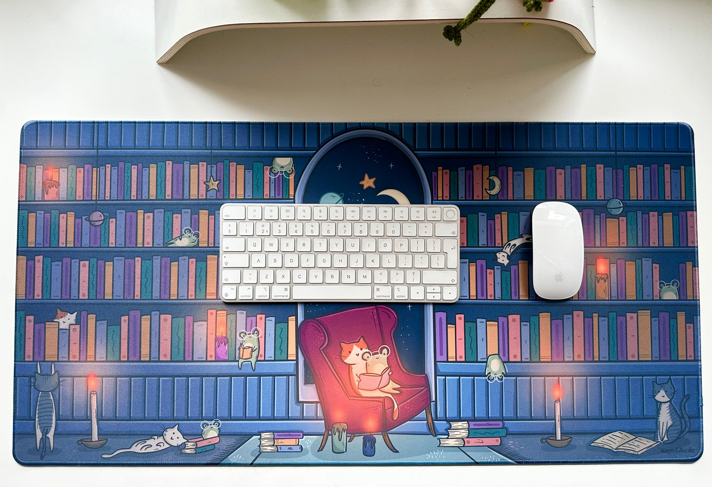 Reading By Candlelight Desk Mat / Gaming Mousepad