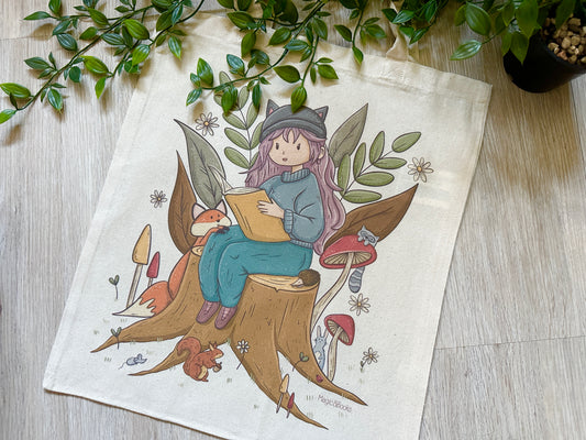Forest Reading Tote Bag