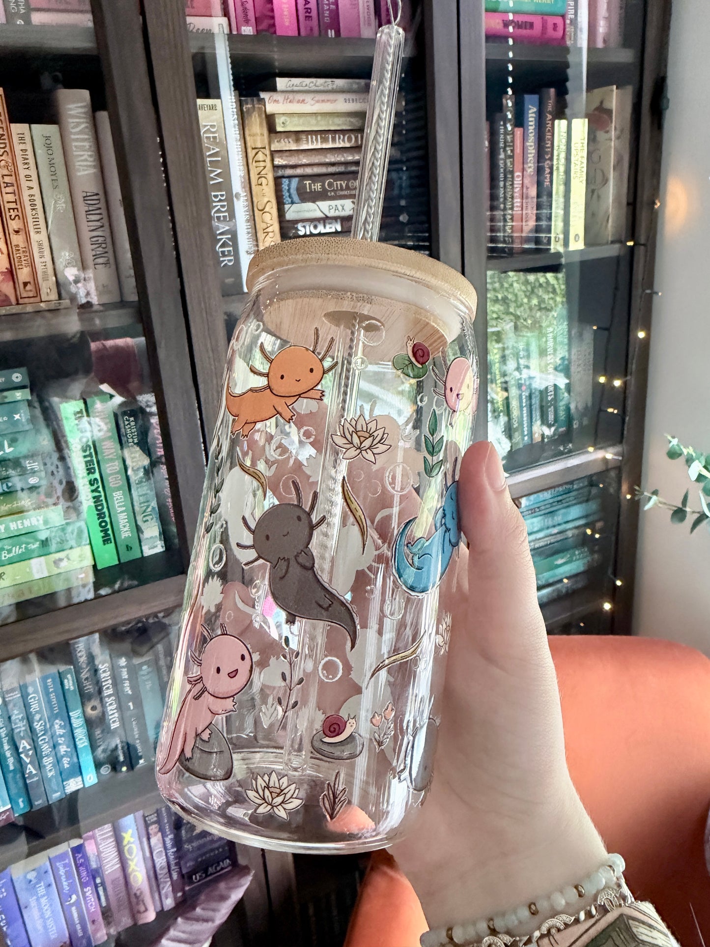 Axolotl Glasbecher