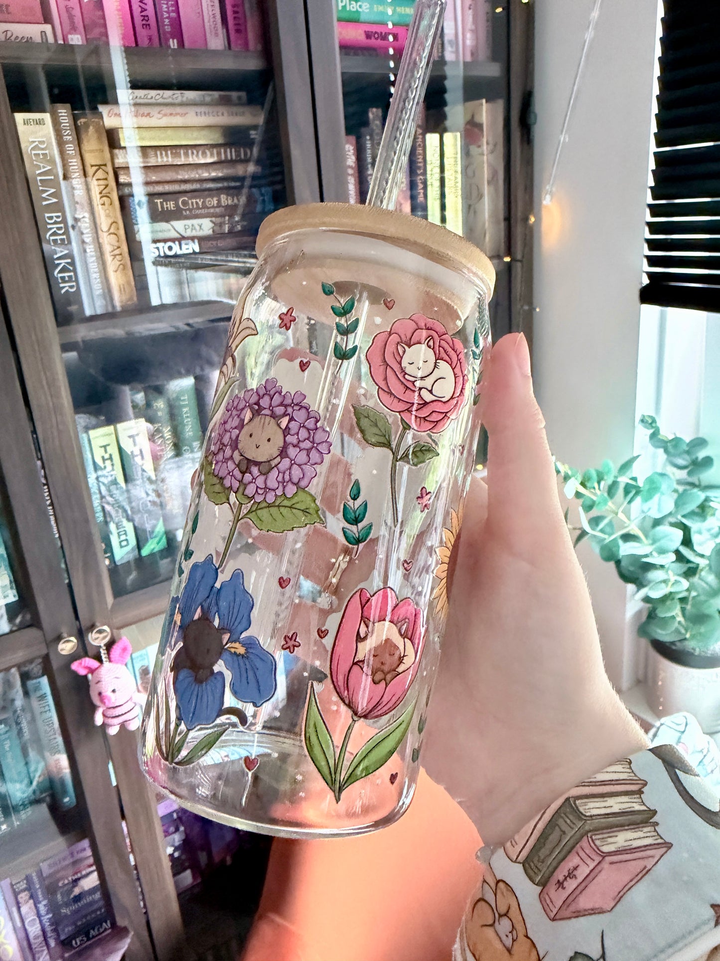 Flower Kitties Glasbecher
