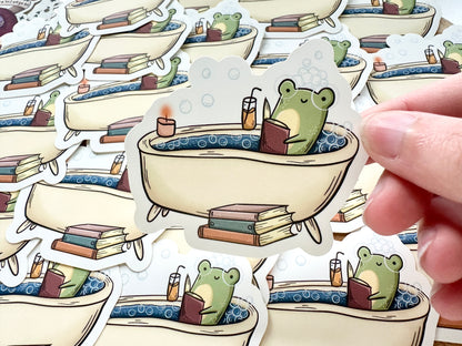 Self-Care Froggie Die Cut Sticker