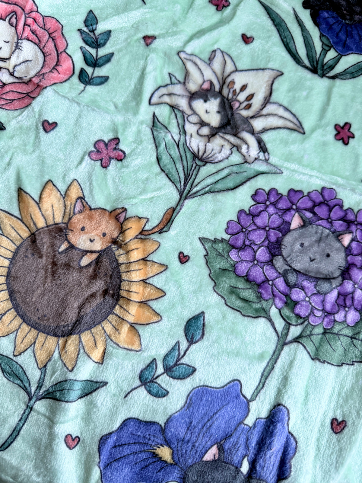 Flower Kitties Decke (Large)