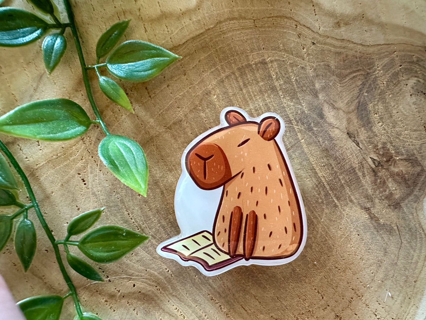 Capybara & Boek E-Reader / Phone Grip