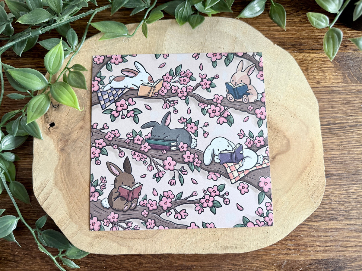Carte postale : Cherry Blossom Bunnies