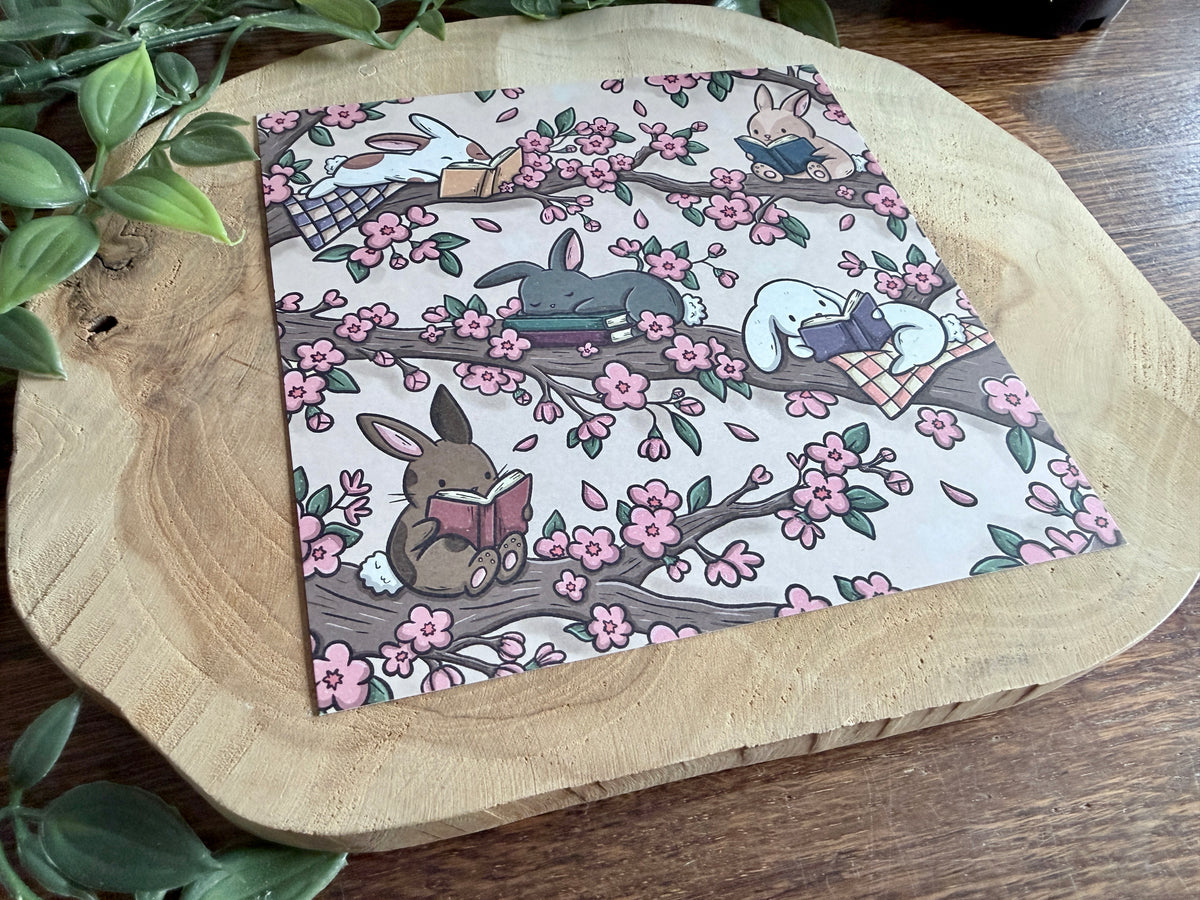 Carte postale : Cherry Blossom Bunnies