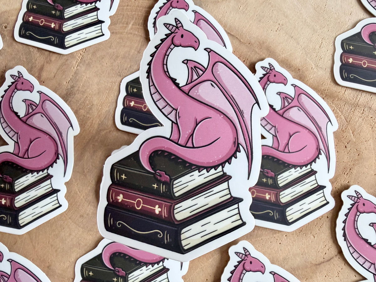 Autocollant découpé Book Dragon