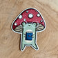 Frog & Mushroom Die Cut Sticker