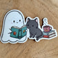 Ghost & Cat Die Cut Sticker