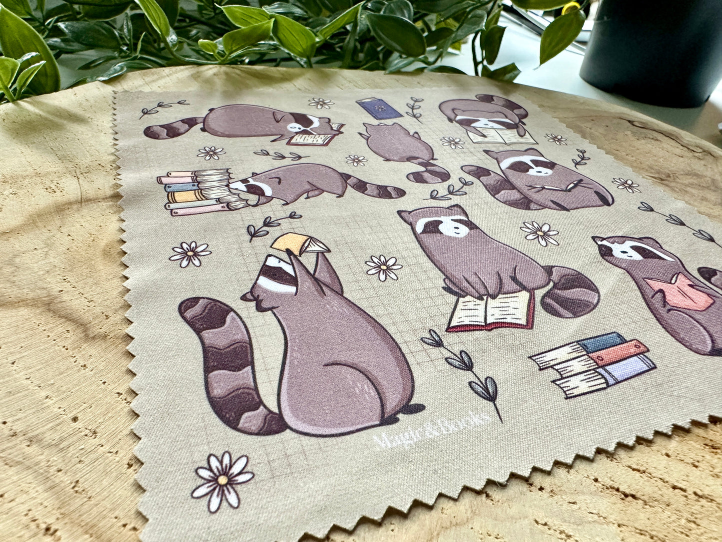 Reading Raccoons Cleaning Cloth