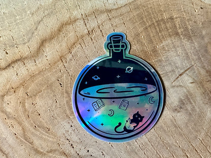 Magic Bottle Holographic Die Cut Sticker