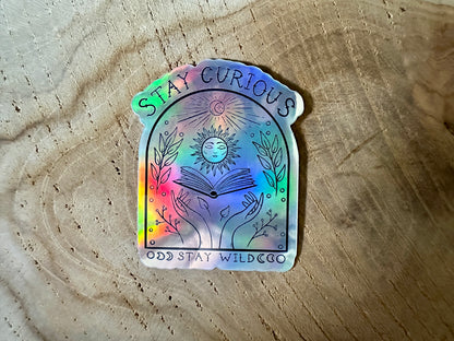 Autocollant Holographic Stay Wild Die Cut