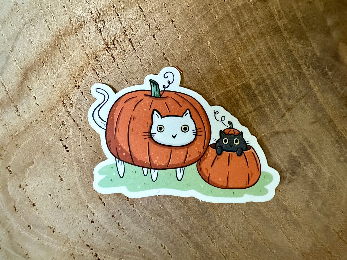 Autocollant Pumpkin Cats Die Cut