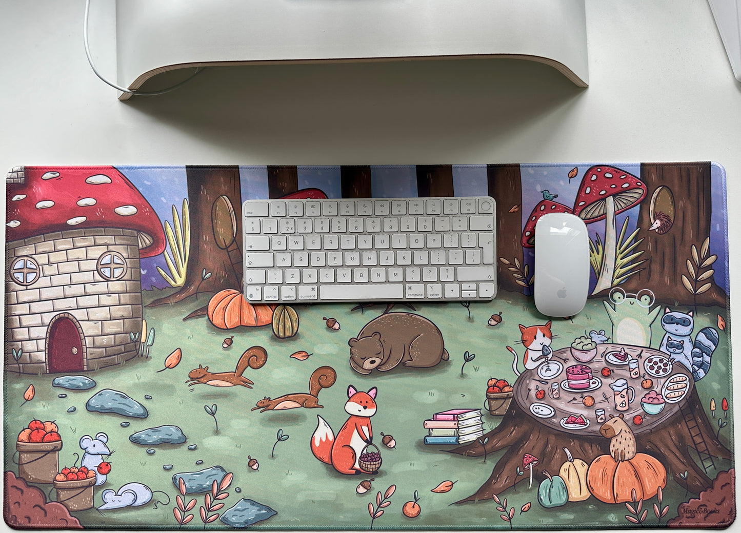 Woodland Picnic Desk Mat / Gaming Mousepad