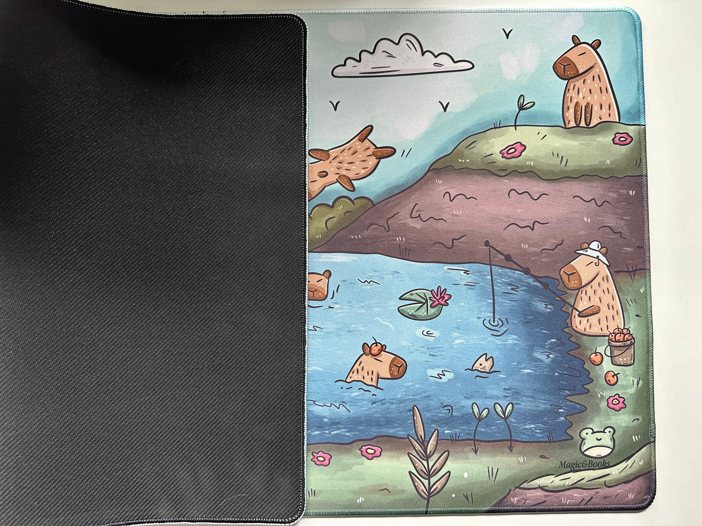 Capybara Lake Party Desk Mat / Gaming Mousepad