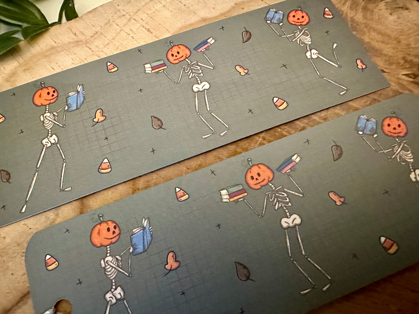 Reading Skeletons Halloween Bookmark