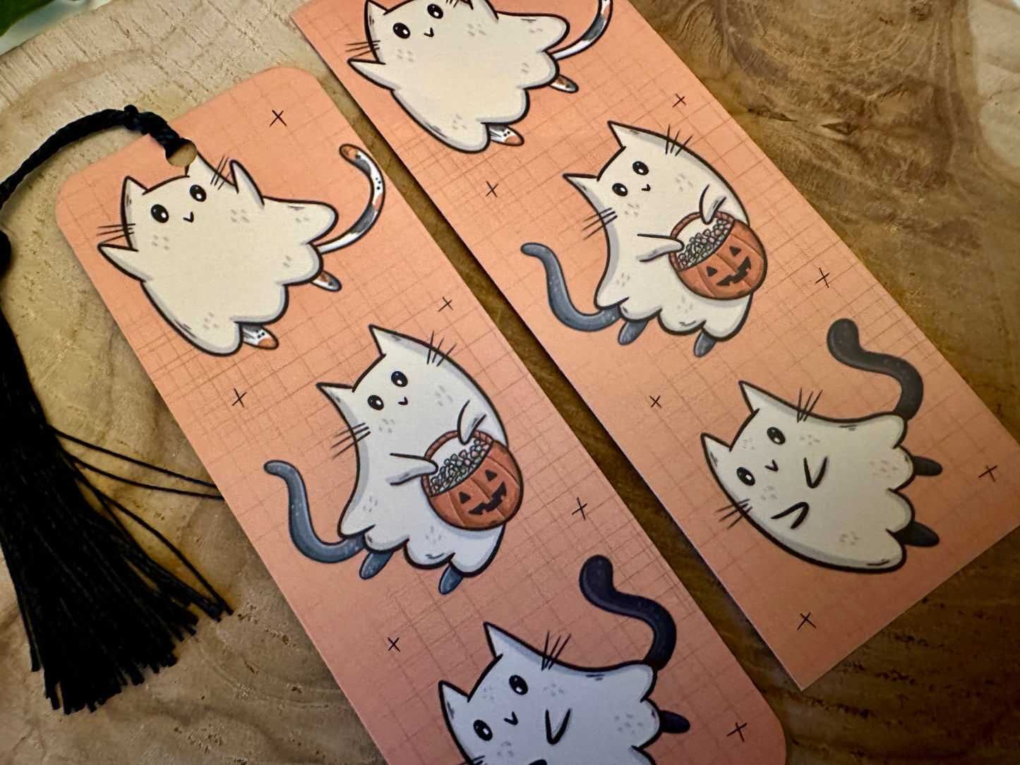 Lesezeichen Ghost Cats Halloween