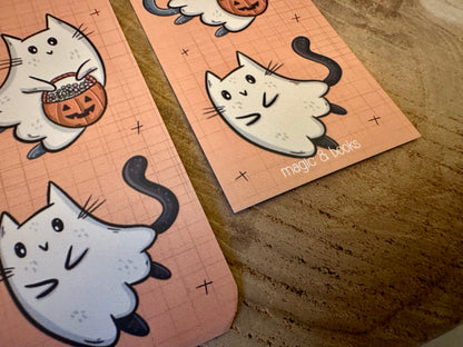 Lesezeichen Ghost Cats Halloween