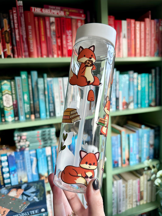 Foxes & Books Wasserflasche