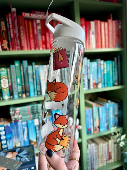 Foxes & Books Wasserflasche