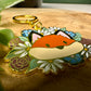Fox & Flowers Metal Enamel Keychain