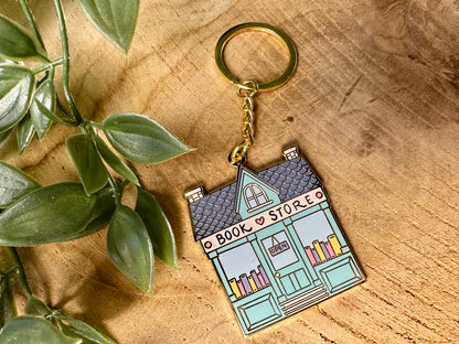 Bookstore Metal Enamel Keychain