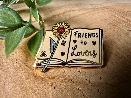 Friends to Lovers Romance Trope Enamel Pin