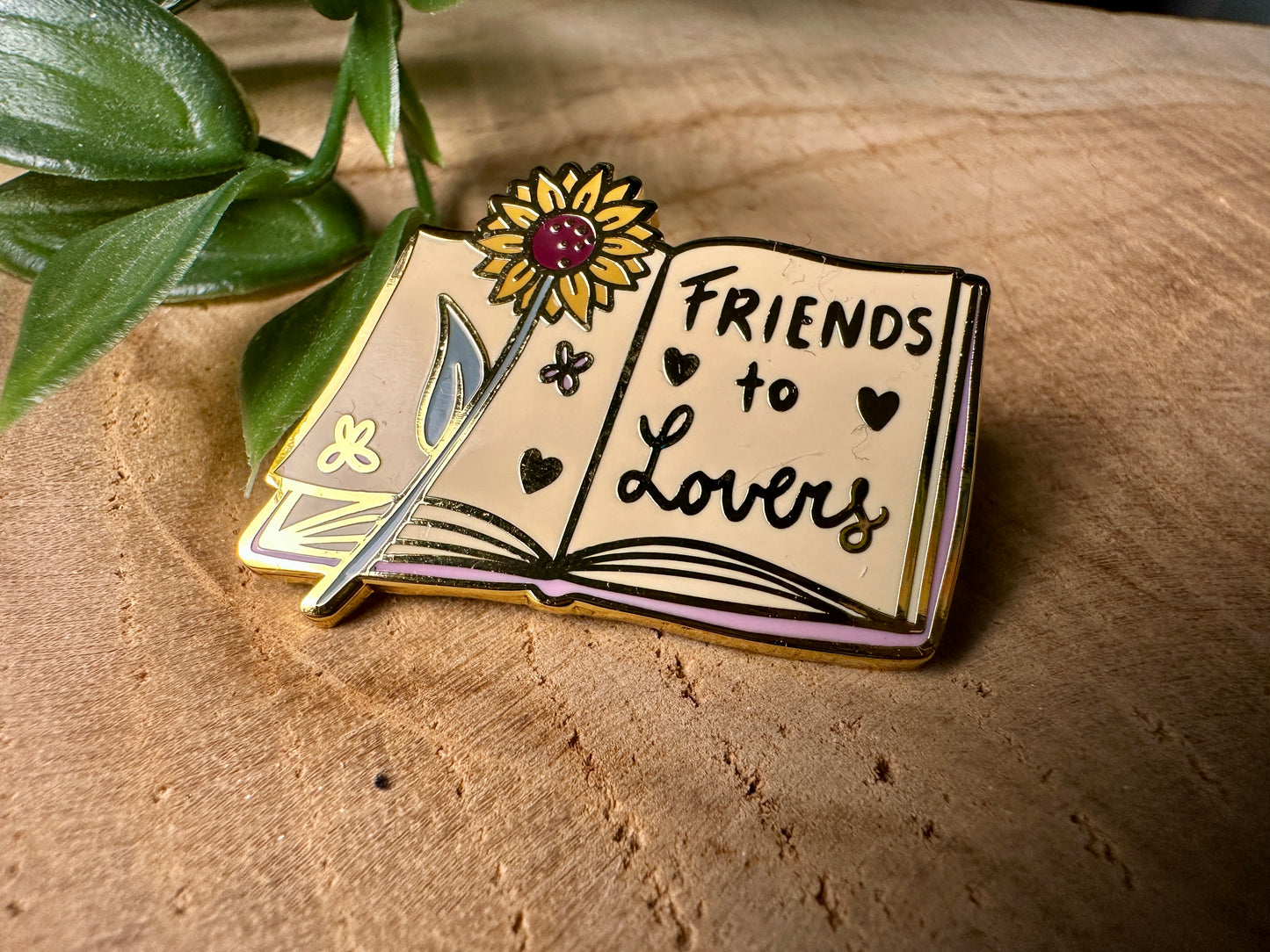 Friends to Lovers Romance Trope Enamel Pin